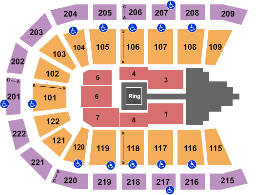 Huntington Center WWE Seating Chart
